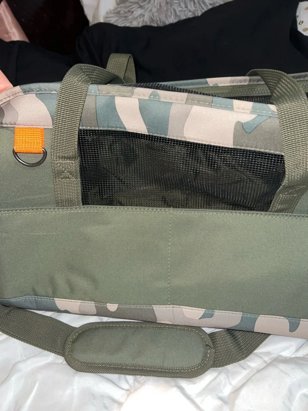 Top Paw Olive Green and Camouflage Travel Tote